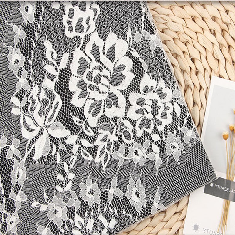All-Over White Nylon Lace Fabric Wholesale Supplier 4